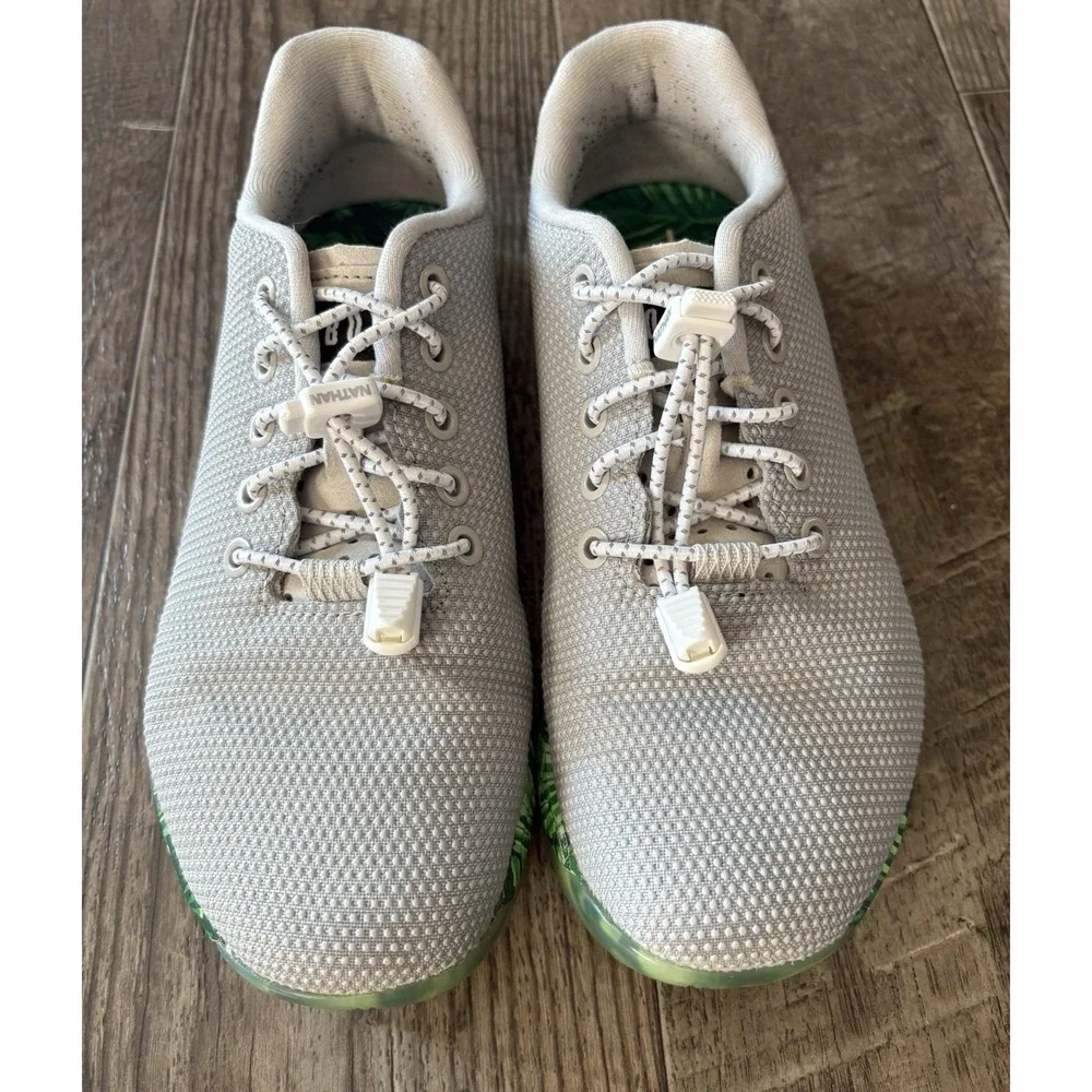 Nobull‎ Project Artic Palm Trainer Gray Green Athletic Gym Shoe M:6 W:7.5